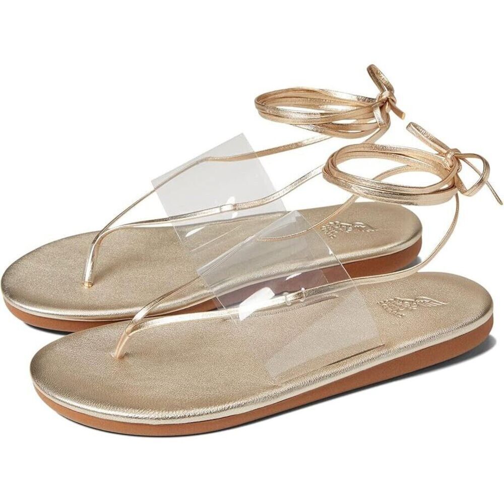 Ancient Greek Sandals Eygenia Women's Clear Platinum Wrap-Around Sandals KHD711